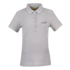 Women's light grey polo shirt