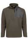 Mens' halfzip fleece, olive