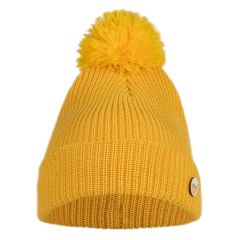 Yellow Pom Pom beanie