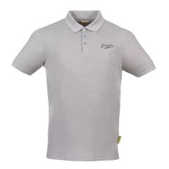 Men's light grey polo shirt
